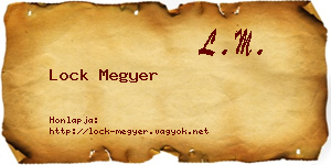 Lock Megyer névjegykártya